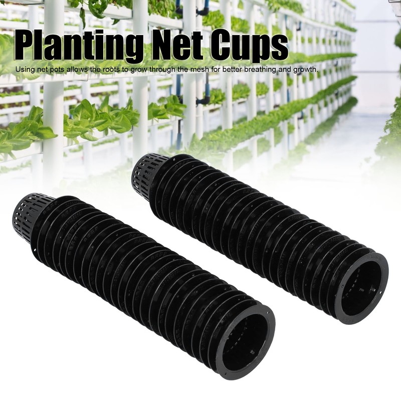 50PCS Planting Basket Mesh Pot Round Plant Grow Hydroponic Containers