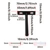 AUXBC 4Pcs 5 Inch Black Floating Shelf Brackets, Heavy Duty