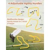 GHB Agility Ladder,Football Training Equipment Set,4 Agility Hurdles, 20 feet12