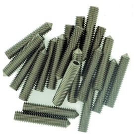 M3 (3mm x 12mm) Hex Socket Grub Screw (Cone Point) - Stainless Steel (A2) (Pack of 20)