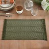 ZeeMart Macrame Style Boho Placemats Set of 6, Olive Decorative