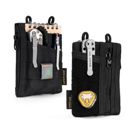 VIPERADE VE18-S Small EDC Bag Mini EDC Pocket Pouch Tool Organiser, Small EDC Organiser Tool Bag with 6 Pockets, EDC Organiser Bag for Men, Small Multitool Pockets Organiser - Black