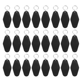 [PATIKIL] Motel Keychains, Retro, 24 Pcs, Blank Hotel Keychains, Lambus, Retro, Keys, Labels, DIY Crafts, Decoration, Backpack, Luggage, Black