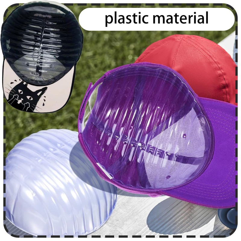 16PCS Hat Shaper Inserts for Baseball Caps, Clear Plastic Display