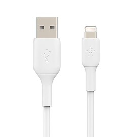 Belkin Belkin BoostCharge Lightning Cable - 9.8ft/3M - MFi Certified Apple iPhone Charger USB to Lightning Cable - iPhone Cable - iPhone Charger Cord - Apple Charger - USB Phone Charger - White