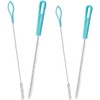 WOONEKY 4 Piezas Cepillo para Lavar Popotes Azul de Nylon,