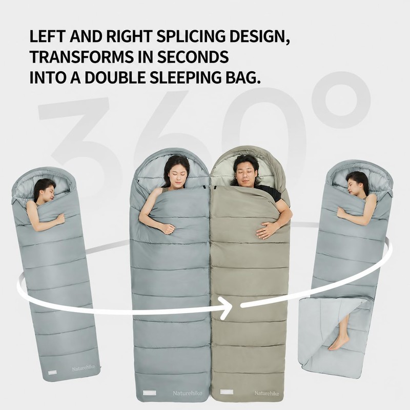 Naturehike Camping Sleeping Bag - 3 Season Warm & Cool
