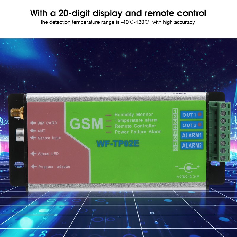 Temperature Alarm Power Failure Alert Remote Monitoring Controller GSM Signal