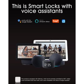 Smart Deadbolt Lock, Keyless Entry Smart Door Lock, for Front Door Lock Retrofit Smart Mortise Locks, Works with Alexa/Google, APP Remote Control, Without Cylinder Replacement, Easy Installation