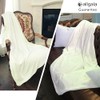 allgala 60x45 Super Soft Flannel Plush Light Weight Throw Blanket-Cream-BLK82322