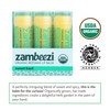 ZAMBEEZI Organic, Fair Trade Beeswax Lip Balm - Sweet Basil