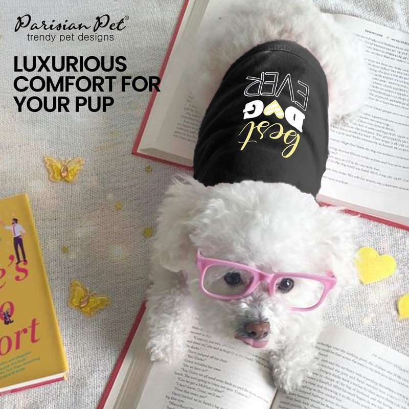 Parisian Pet Dog Tshirt - Embroidered “ Best Dog Ever