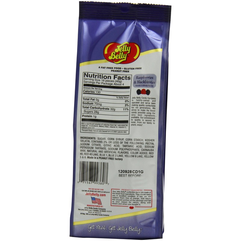 Jelly Belly Gift Bag, Raspberries and Blackberries