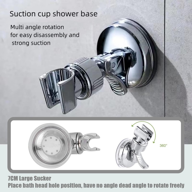 Norhogo Suction Cup Adjustable Removable Shower Wall Mounted Bracket, hower