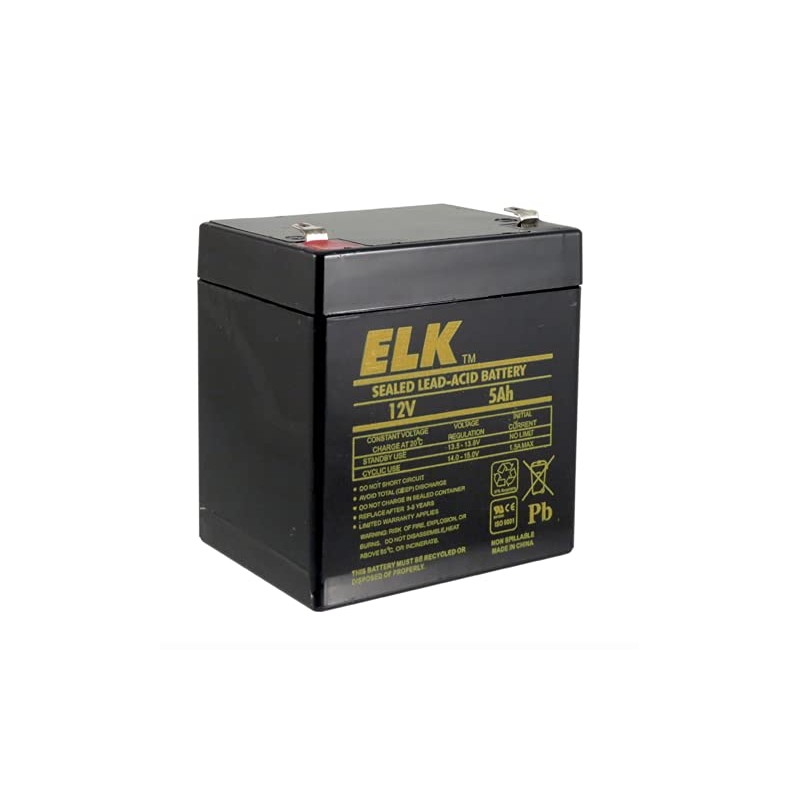 ELK PRODUCTS 12 Volt 5 Ah Rechargeable Battery