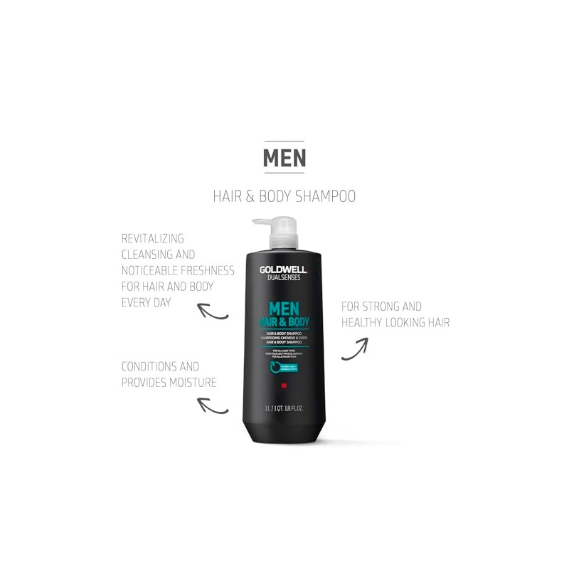 Goldwell Dualsenses Men Hair and Body Shampoo 1L Mens Body