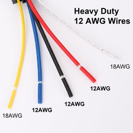 Weasch 2 Pack JD1914 Car Relay Harness, 12V 40A, 5 Pin SPDT, 12AWG Harness Sockets, Automotive Switches and Starters, for Automotive Truck Van Motorcycle Boat (2)