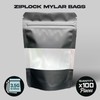 Black mylar bags 3.5g smell proof packaging 9CM x 13CM