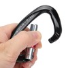 Mountaineering D Locking Carabiner Clips Alloy Heavy Duty Carabiner for