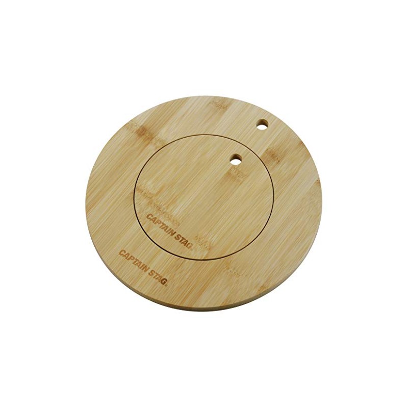 Captain Stag UG-3070 Bamboo Trivet Cutting Board Dutch & Skillet