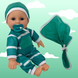 The New York Doll Collection 11 inch Soft Body Baby Doll in Gift Box - 11" Baby Doll Toy for Kids, Boys, Girls and Toddlers - Baby Doll Pacifier Accessory Included