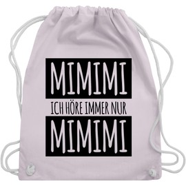 Shirtracer - Gym Bag Backpack - Sayings Statement - Ich hörre immer nur Mimimi, 06 Pastel Pink