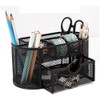 Mesh Desk Office Organizer,Multifunction Pen Holder with Drawer Stationery Storage