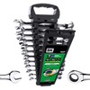 SK Ratcheting Wrench Set, Combination Wrench Set, 12-Piece, Metric 8