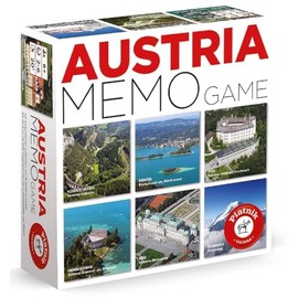Piatnik 6677 Austria Memo Game with Beautiful Views and Brain Jogging, White