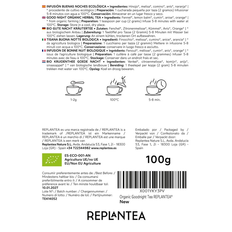 Herbal Tea Organic Good Night 100g (+50 Cups) | SLEEP