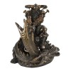 Thor Ragnarok Figurine Norse Donar Slaying Midgard Dragon With Mjolnir