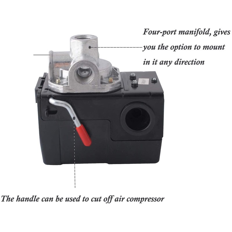 Ketofa LF10-4H Pressure Switch, 4 Port Air Compressor Pressure Switch