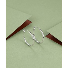 ZHOU LIU FU Silver 925 Small Hoop Earrings, Hypoallergenic Stud Earrings, Gold Huggie Gold-Plated Jewellery, Birthday Gift for Women, Girls, Women, Men, Sterling Silver, No Gemstone