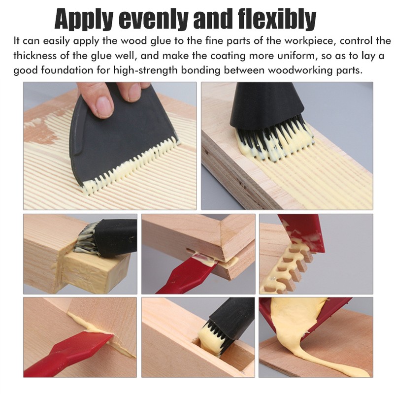 4pcs/set Woodworking Glue Brush Tool Kit Silicone Brush Durable Wood