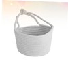 KOMBIUDA 2pcs Woven Hanging Basket Grey Cotton Rope Storage Organiser