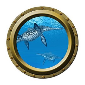 Ichthyosaur - Dinosaur - Porthole Wall Decal