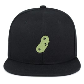 Pickle Hip-Hop Snapback Hat Embroidered Black Baseball Cap Dill Juice