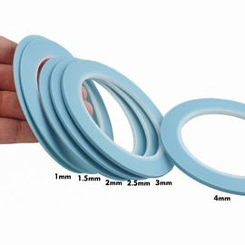 JINBING Mix 6Rolls High Temperature Vinyl Fine Line Fineline Masking Tape Automotive Car Auto Paint 1mm 1.5mm 2mm 2.5mm 3mm 4mm