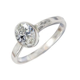 SILVERTROVE Im Labor gezüchteter Moissanit-Edelstein-Bandring, Sterlingsilber, Bandring für Männer und Frauen, Bandring in allen Größen, Schmuck CRG1080BD14_(60 (19.1))