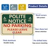 Polite Notice No Parking Please Leave Clear Signs Metal Reflective