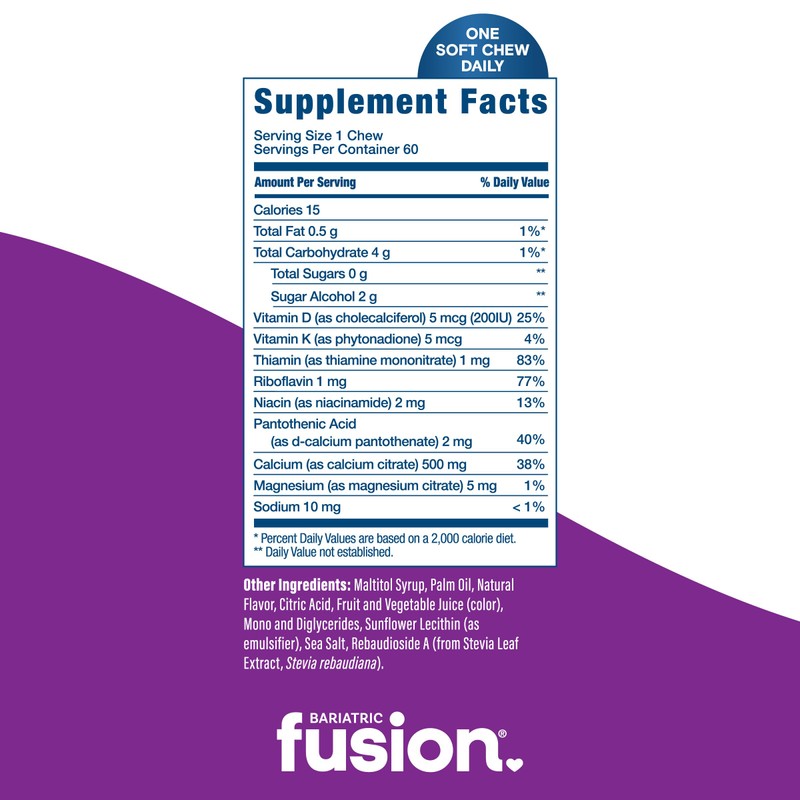 Bariatric Fusion Bariatric Fusion Bariatric Calcium Chews | Calcium Citrate
