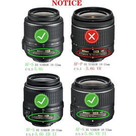 52 mm Lens Cap for Nikon AF-S (Not AF-P) DX 18-55 mm f3.5-5.6G ED/VR/VR II, AF(Not AF-S) Nikkor 50 mm f/1.8D, AF (Not AF-S) 50 mm f/1.4D [Pack of 2]