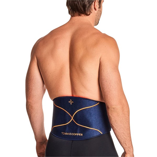Tommie Copper Infrared Back Wrap, Unisex, Men & Women | Rechargeable & Adjustable Red Light Therapy Support for Circulation, Sore Joints, Muscle Aches & Stiffness