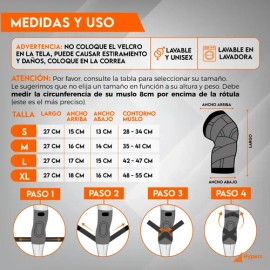Rodillera Deportiva de Compresión Hyperz con Correas Ajustables para Hombre y Mujer                                                                   