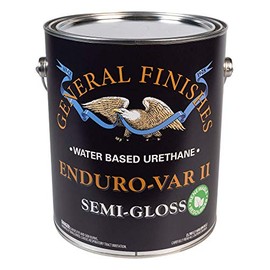 General Finishes Enduro-VAR II Water Based Urethane Topcoat, 1 Gallon, Semi-Gloss