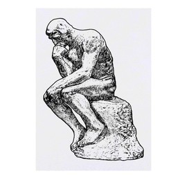 'Thoughtful Man' Temporary Tattoo - Water Resistant, Skin-Safe, Non-Toxic Transfer (TO00079597)
