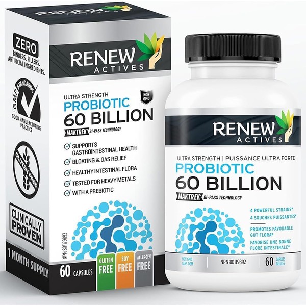 Renew Actives RENEW ACTIVES Probiotic Supplement for Digestive Health 60