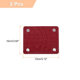 uxcell 2 Pcs Handbag Handle Wrap Covers, PU Leather Crocodile Pattern Purse Strap Wrap Cover Luggage Grip Protector (13x10cm, Red)