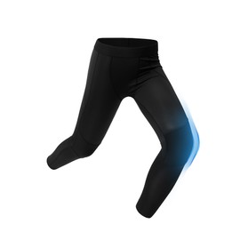 PATPAT Boys Compression Pants, Quick Dry Leggings Tights for Sports Training, Athletic Base Layer Bottoms, Full-Length, Black, US10/M