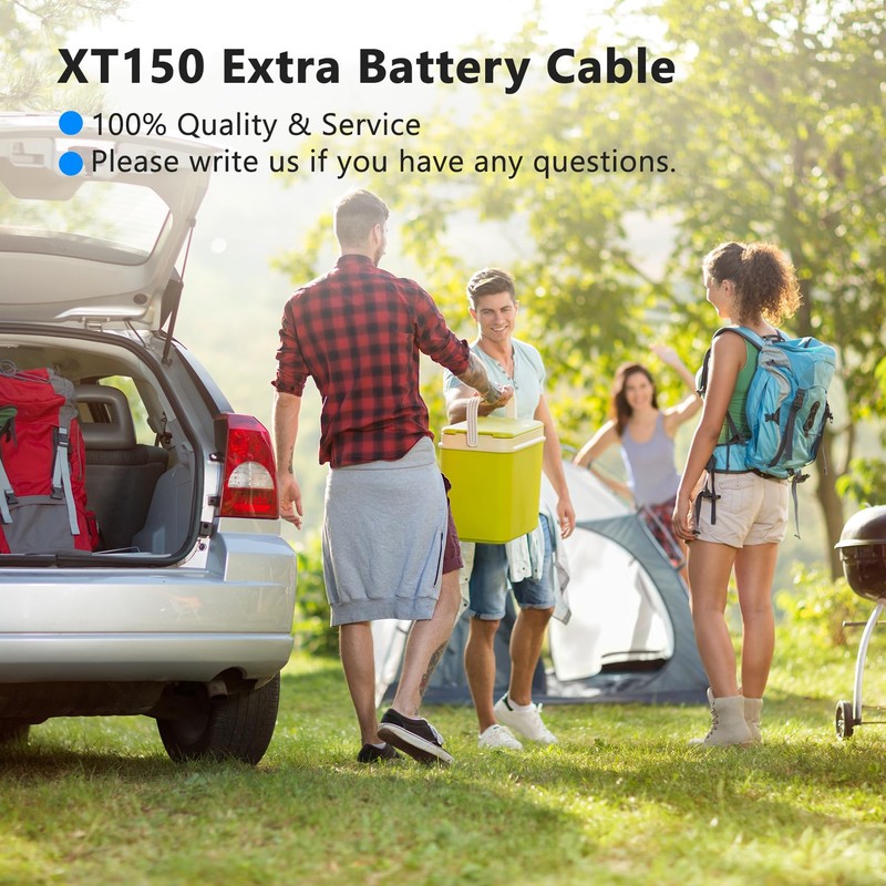 XT150 Extra Battery Cable Braided Power Wire Compatible with EcoFlow